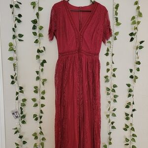 Beautiful, Burgandy Lace Dress! It is new without tag. It was never used.
